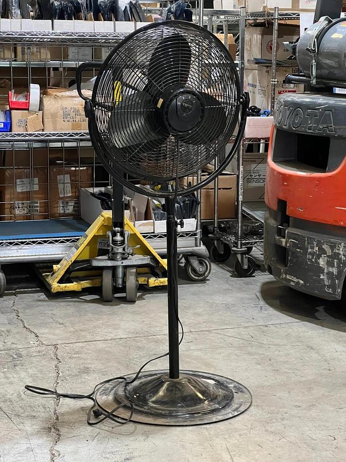 Used Lot of 2 Lasko Model 2420 Fans 24" Commercial Grade Pedestal Utility Fan