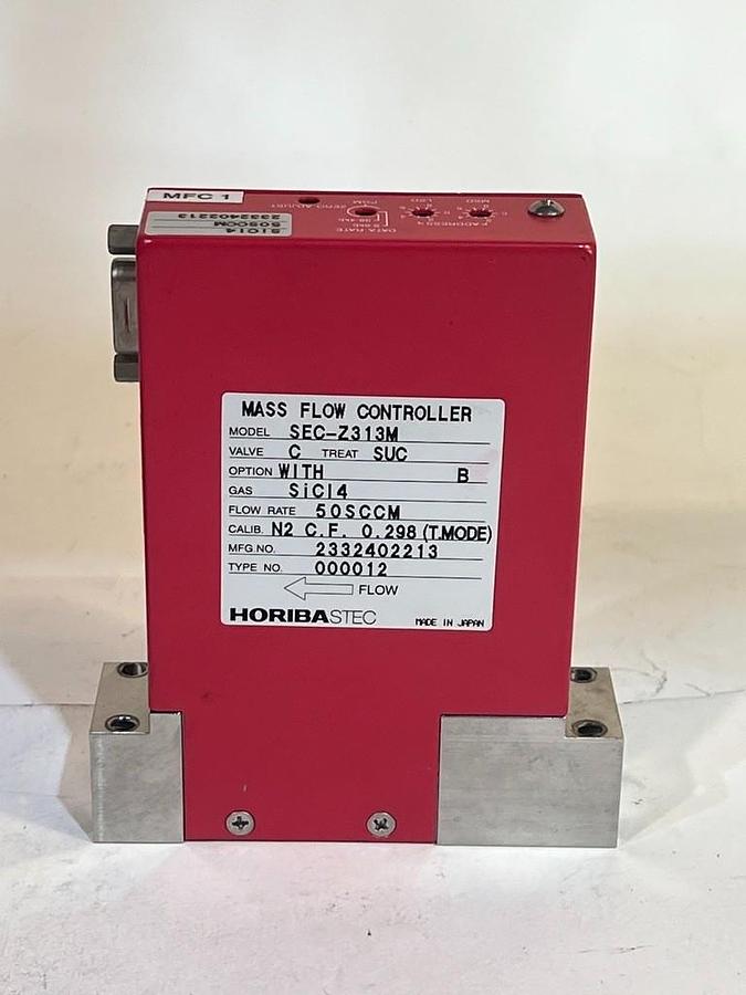 Used Horiba Stec Mass Flow Controller SEC-Z313M Gas SiCl4, Flow 50 SCCM, Type 000012