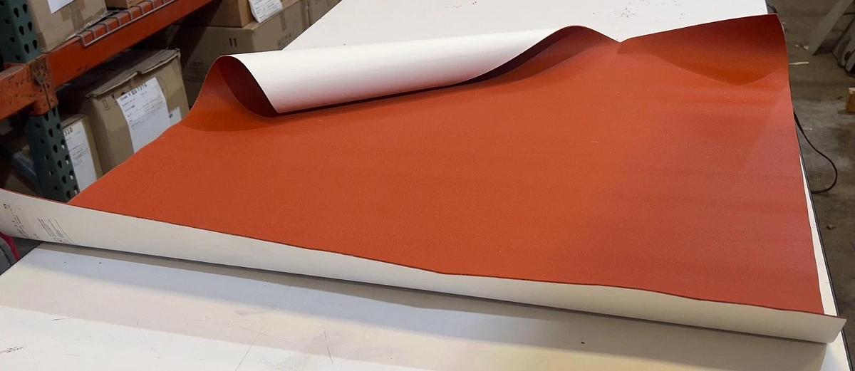 2 Pieces Marian Silicone Sponge Extra Firm 1/16" x 36" x 36" Sheet Adhesive Back