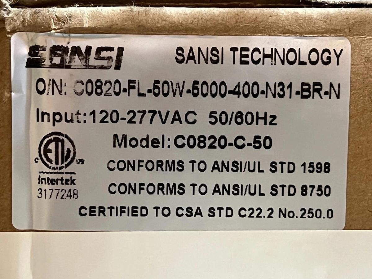 Used Sansi LED Flood Light 5000K 50 Watt 4900 Lumen 120-277VAC - C0820-C-50