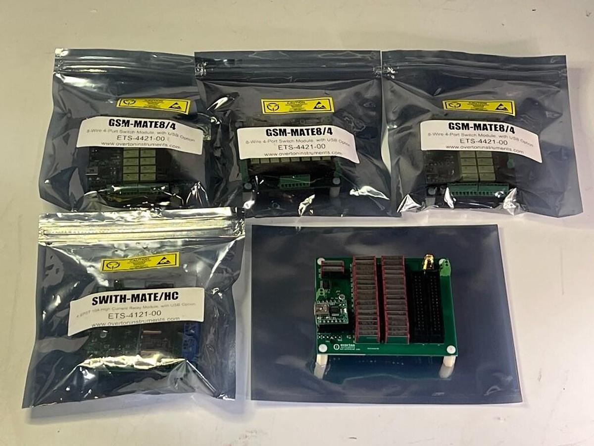 Lot of 5: Overton Instruments Gang Switch, Relay, and Multiplexer Modules w/ USB