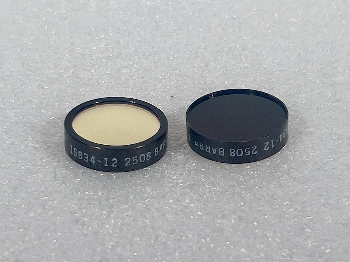 Used 2 PCS Barr Associates, Inc. 15834-I2 12.5mm Diameter IR Bandpass Filter 950nm CWL