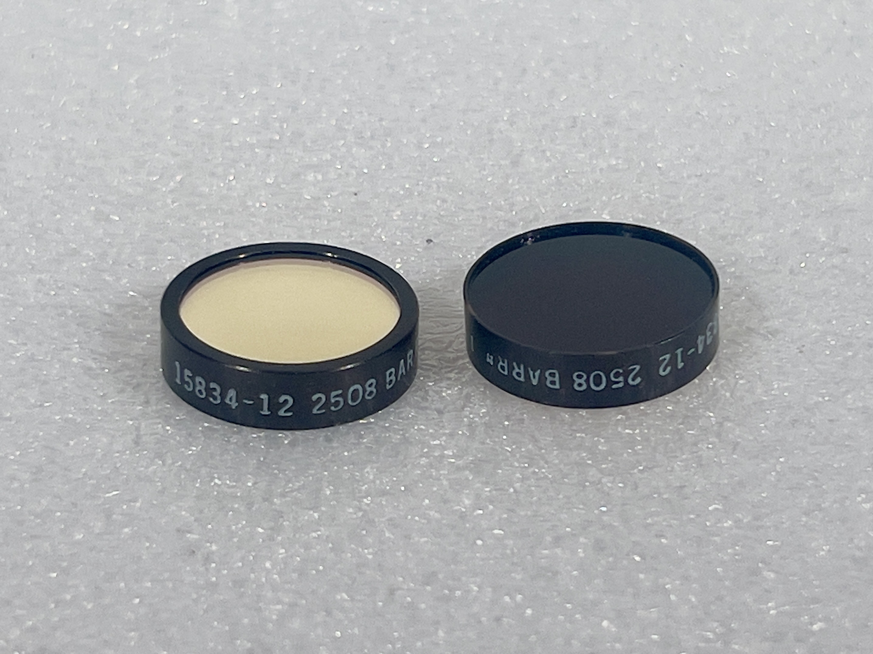Used 2 PCS Barr Associates, Inc. 15834-I2 12.5mm Diameter IR Bandpass Filter 950nm CWL