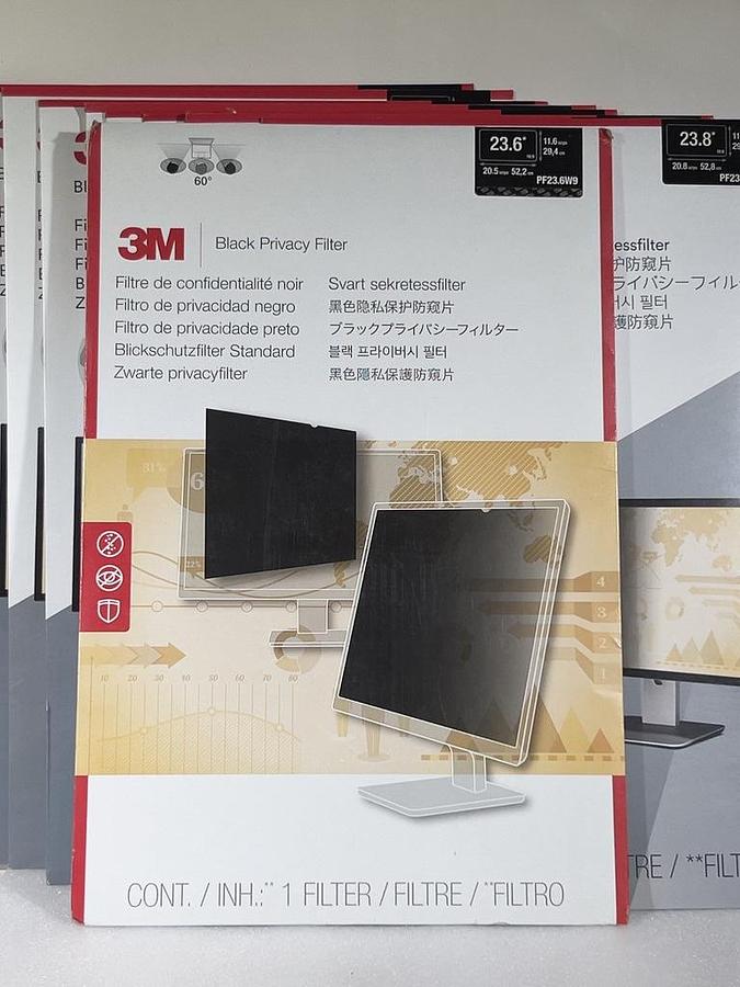 9 Pack: 3M PF238W9B 23.8" Privacy Filter + PF23.6W9 23.6" 16:9 Aspect