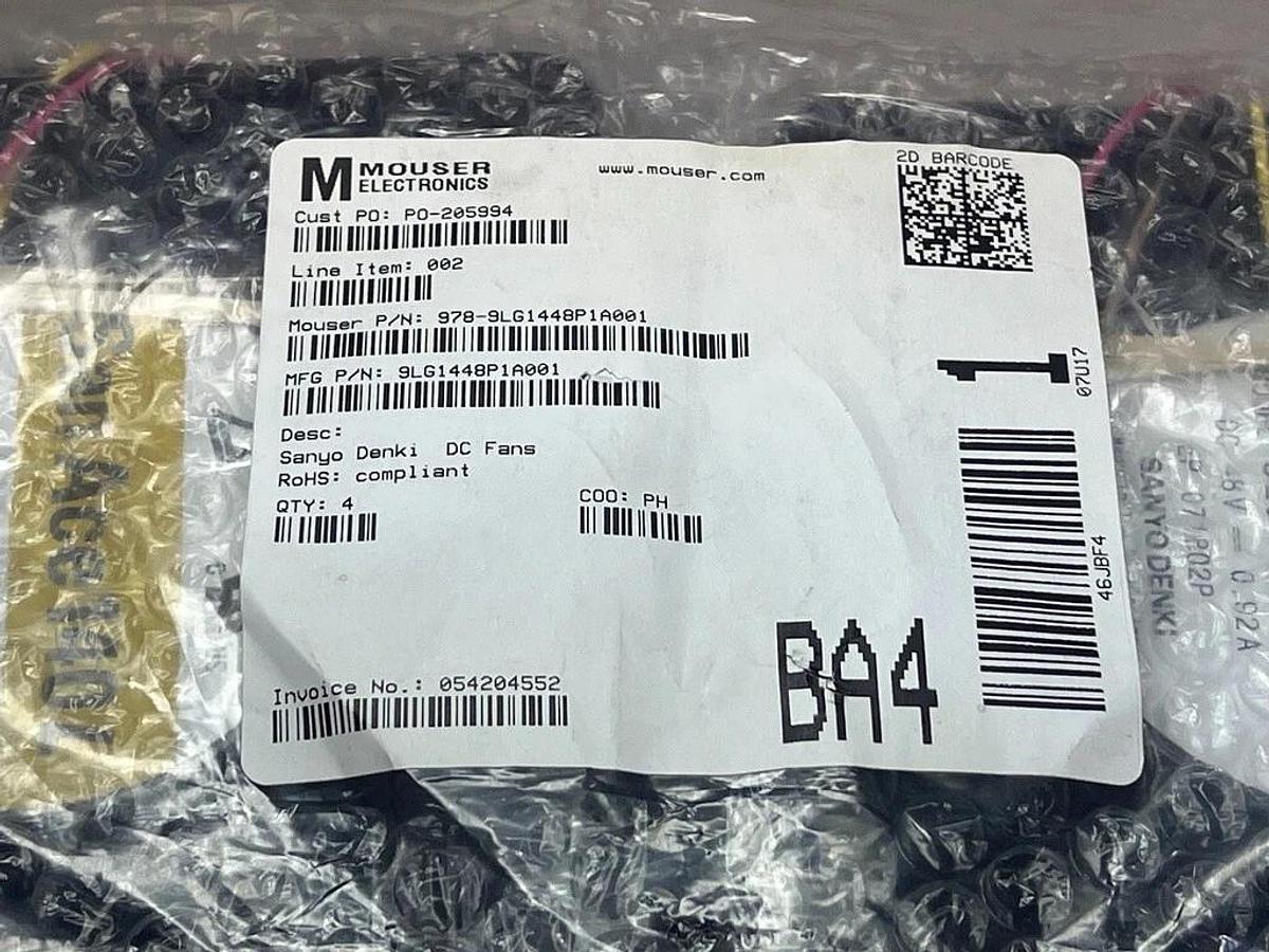 Used Sanyo Denki San Ace 140L Fan Model 9LG1448P1A001 DC 48V 0.92A 140 mm x 38 mm