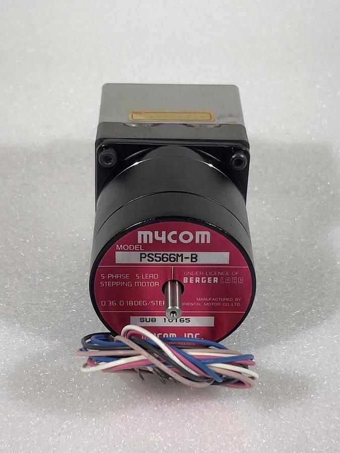 You are bidding on a Mycom Model PS566MBG02B Dual Shaft Stepper Motor PS566M-B with 20:1 Ball Gear Reducer