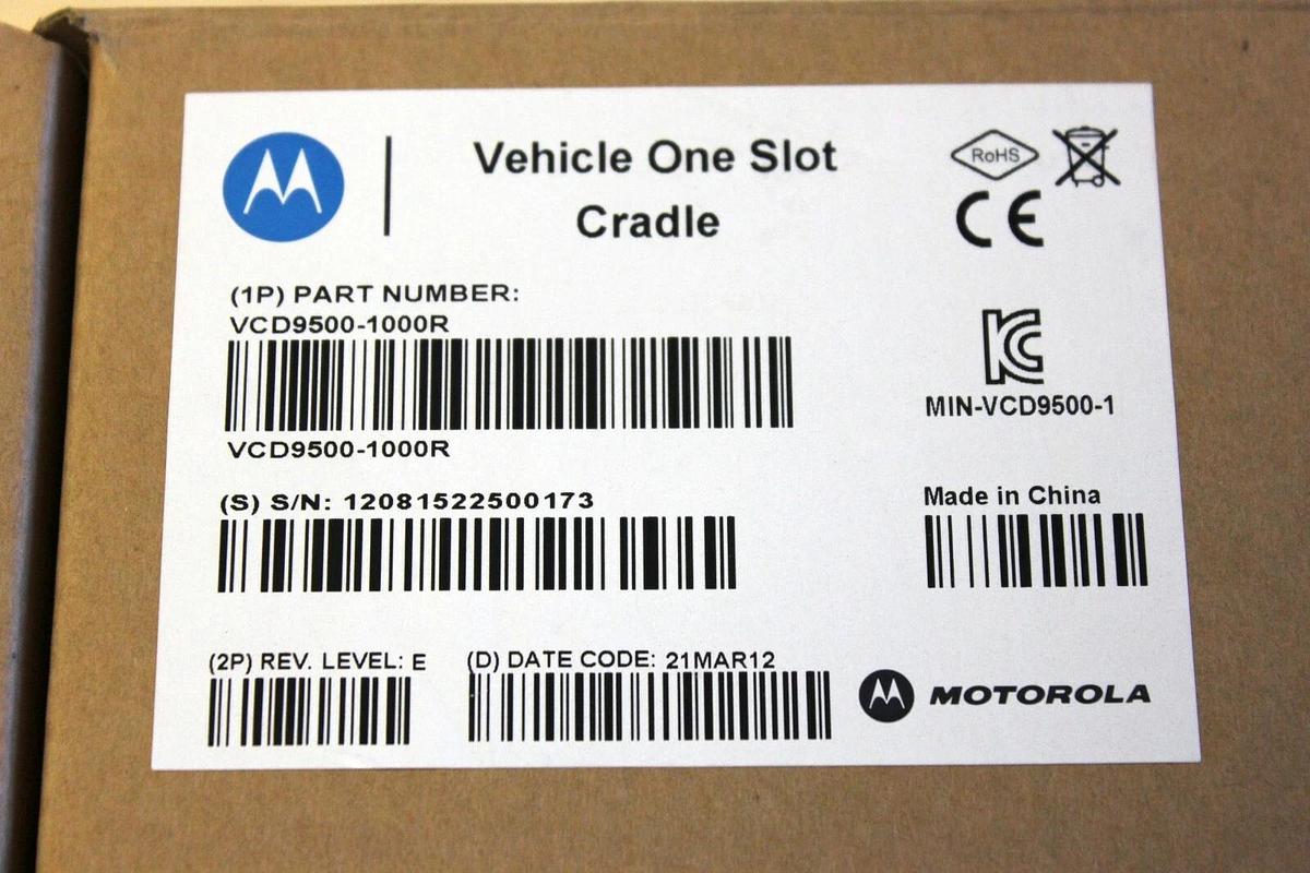 Used New Motorola VCD9500-1000R Vehicle One Slot Cradle for MC9500 with Accessories