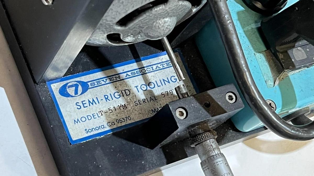 Used 7 Seven Associates Semi-Rigid Tooling - Model T-511M Trim Saw for Coaxial Cable