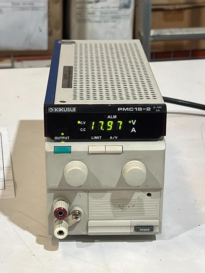 Used Kikusui PMC18-2 Adjustable DC Power Supply 0-18V, 2A