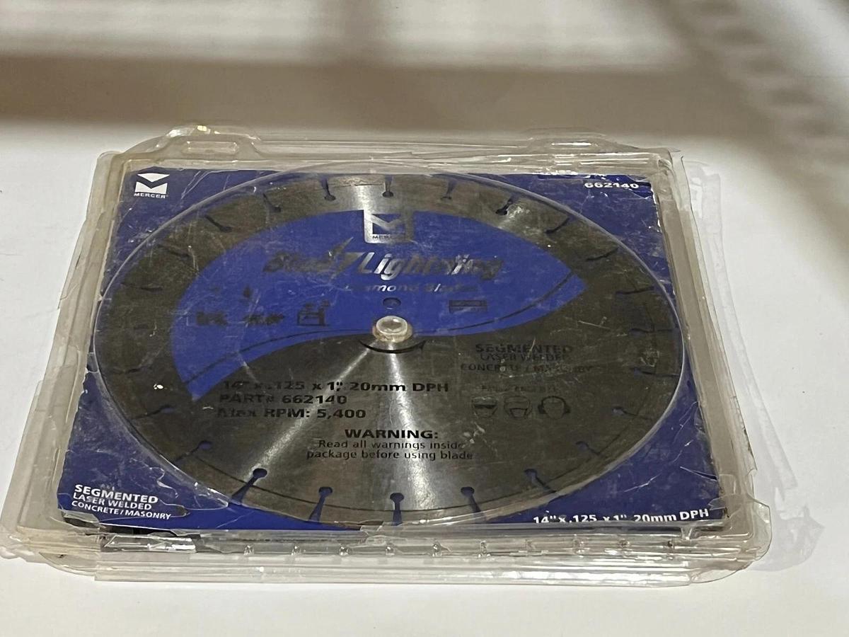 Mercer Blue Lightning Part Number 662140 14" Diamond Concrete Saw Blade