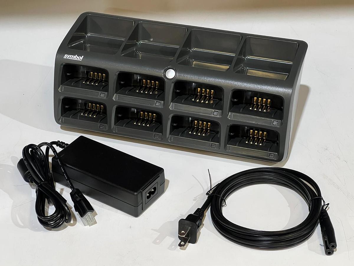 Used Symbol (Made by Zebra) SAC5070-800CR 8-Slot Battery Charger / Charge Cradle Kit