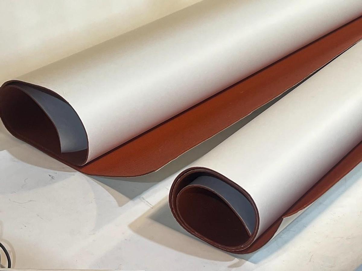 2 Pieces Marian Silicone Sponge Extra Firm 1/16" x 36" x 36" Sheet Adhesive Back