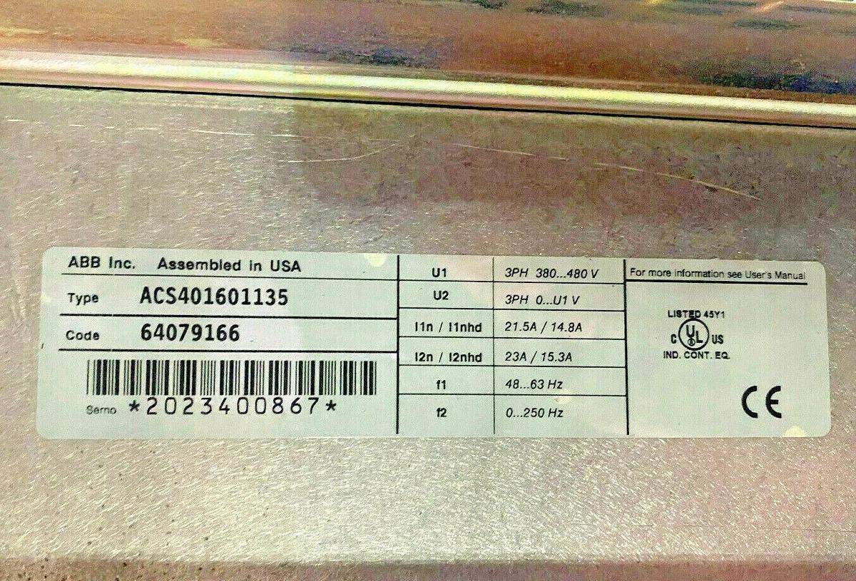 Used ABB ACS401601135 AC Drive