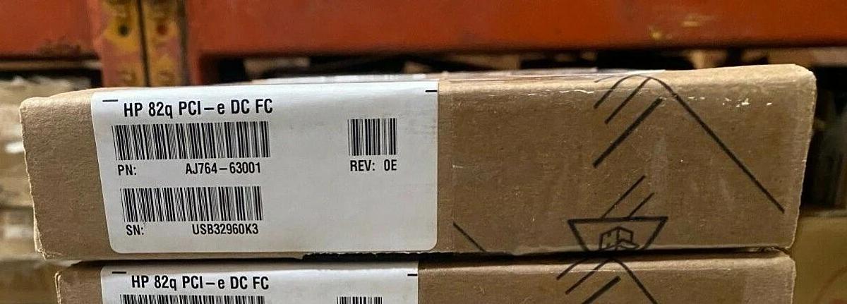 Used HP 82q PCI-e DC FC P/N: AJ764-63001 - Fiber Channel Host Bus Adapter PCI-e Card