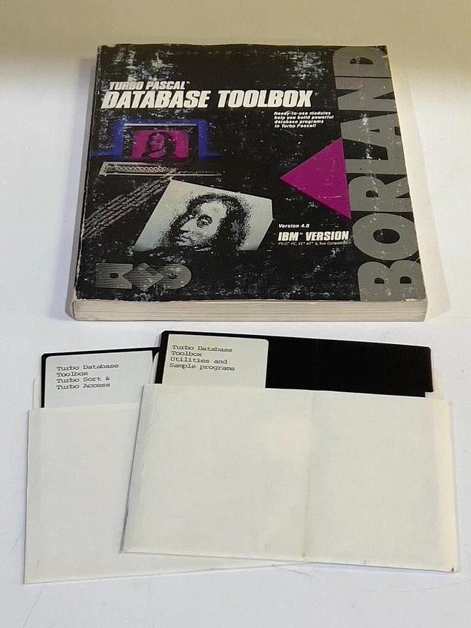 Used Lot of Vintage Borland Software and Manuals Turbo C++, Turbo Pascal, Paradox