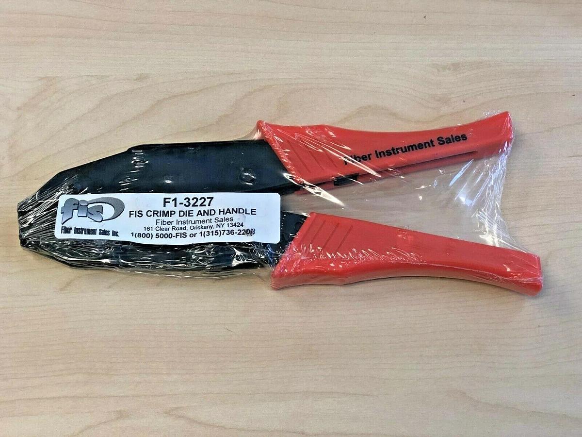 Used FIS F13227 Crimp Tool Die & Ratchet Handle Set SC/ST/FC (.128, .137, .151, .190)