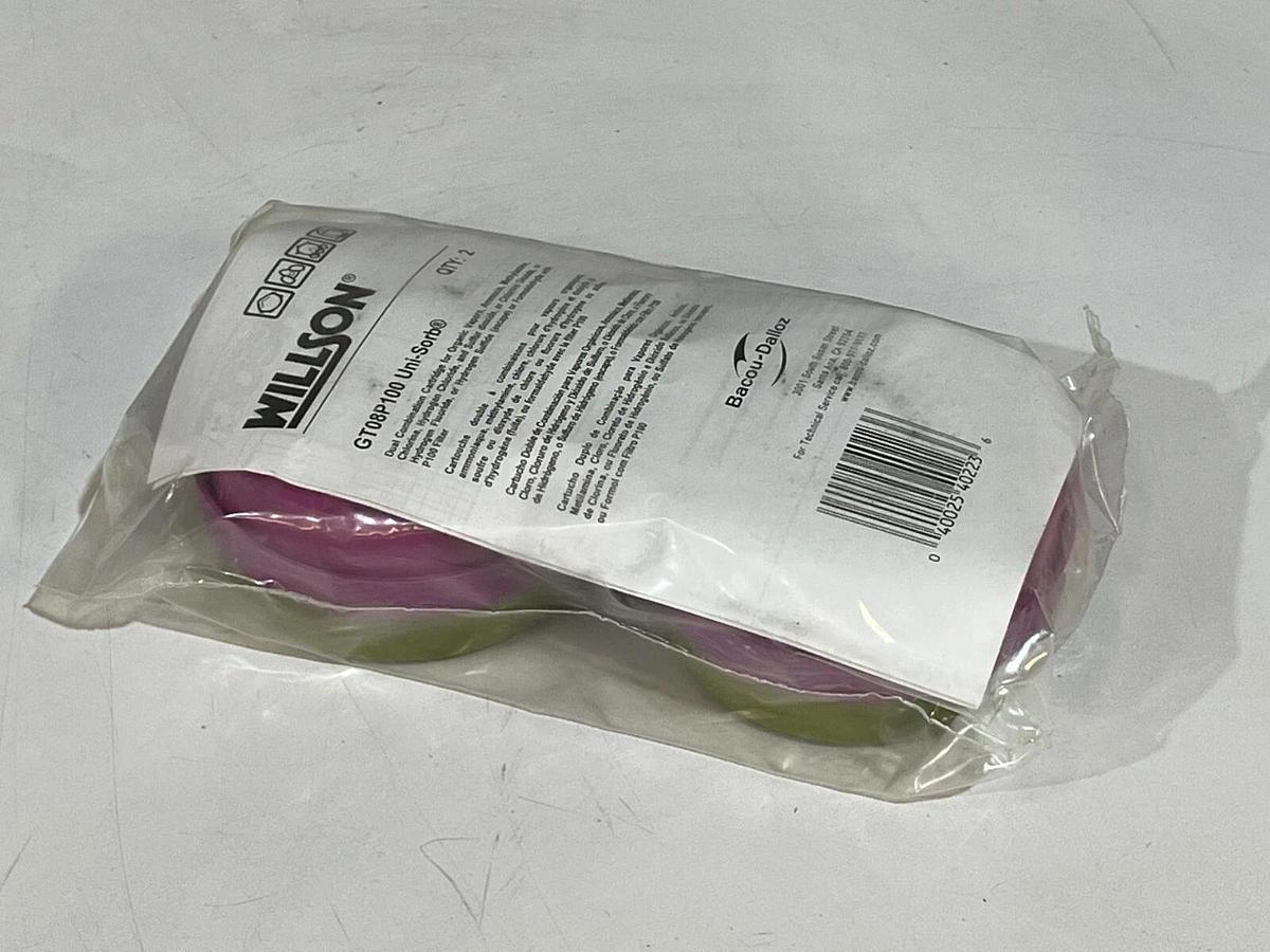 Used Box of 6 Pieces (3 Sets of 2) Willson GT08P100 Uni-Sorb Combination Cartridge