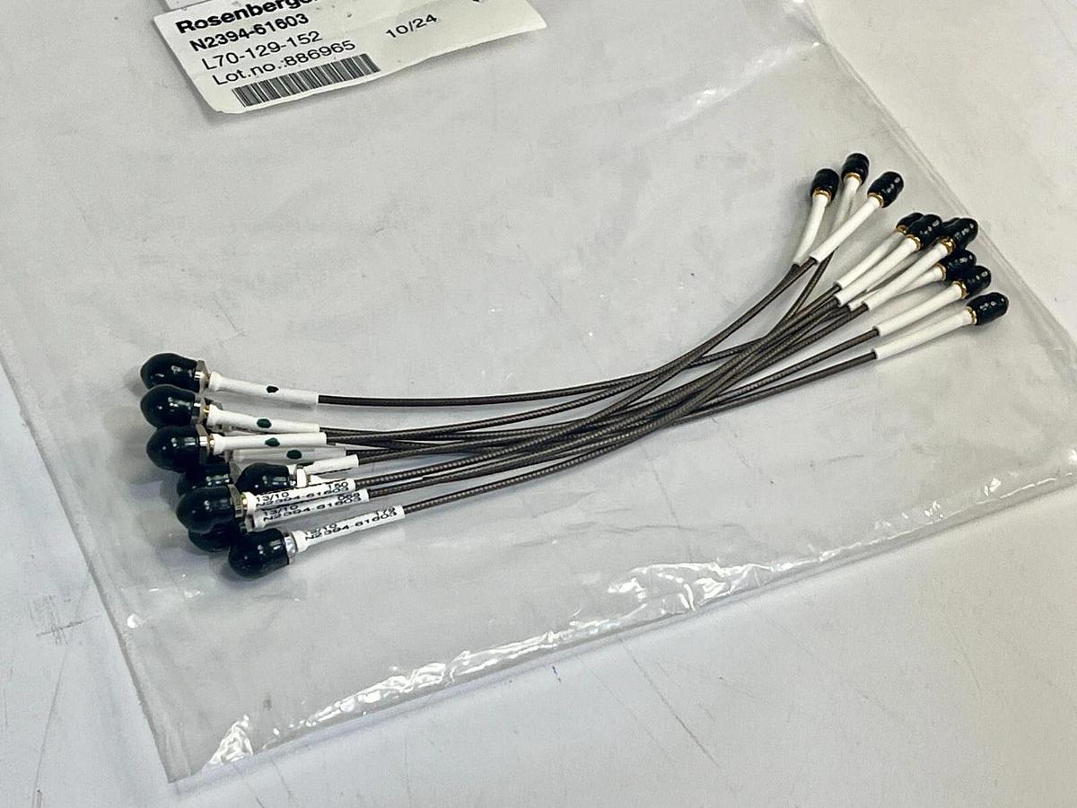 Lot of 10 Rosenberger N2394-61603 Rev 002 - RF Microwave Cables for Advantest