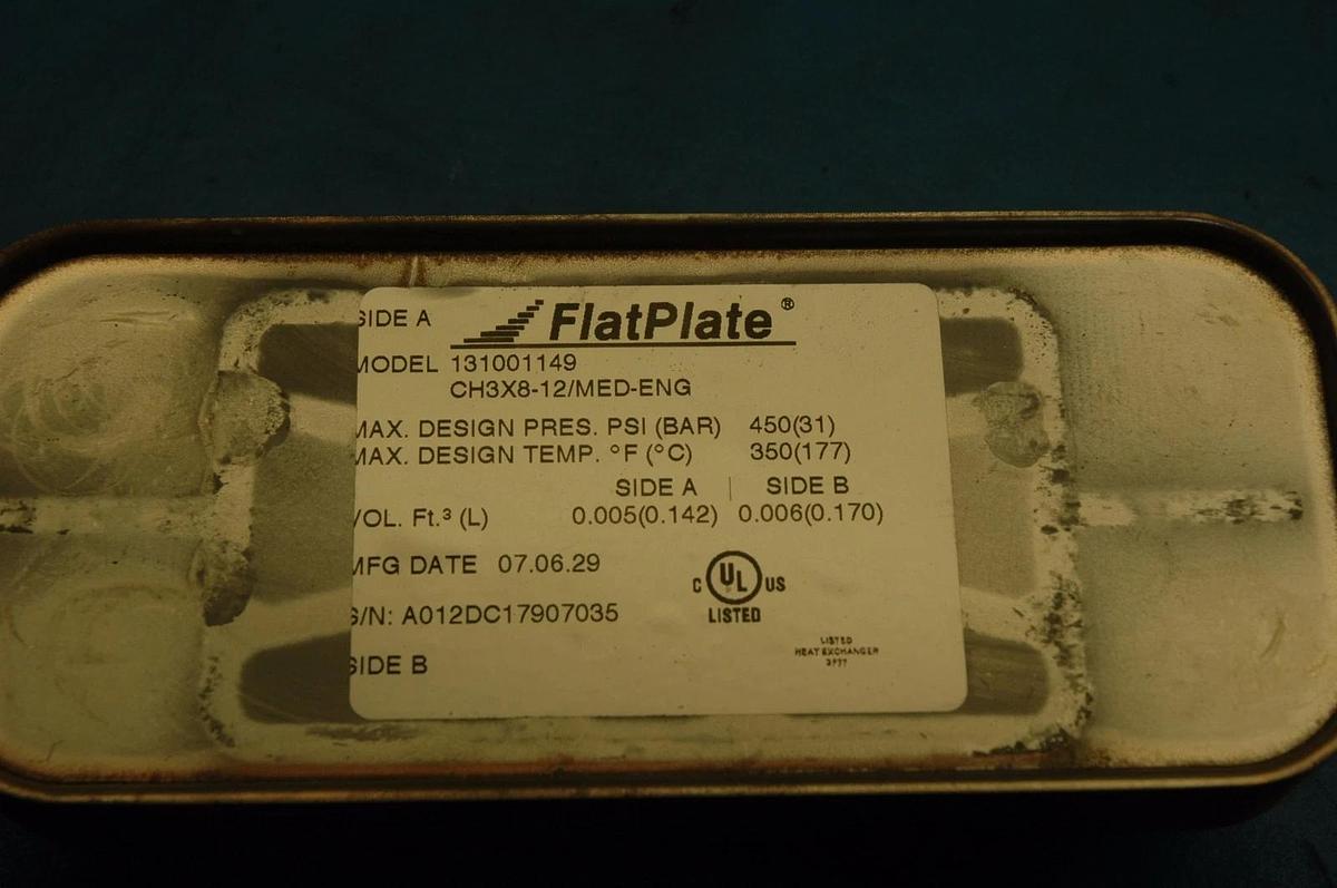 Used FlatPlate Flat Plate GEA heat exchanger brazed copper chiller CH3X8-12 MED/ENG