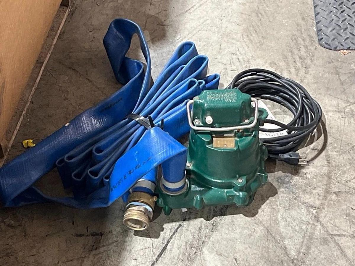 Used Zoeller Company PN371-0006 Submersible Pump Model No. N371-A, 0.3 HP, 115 VAC