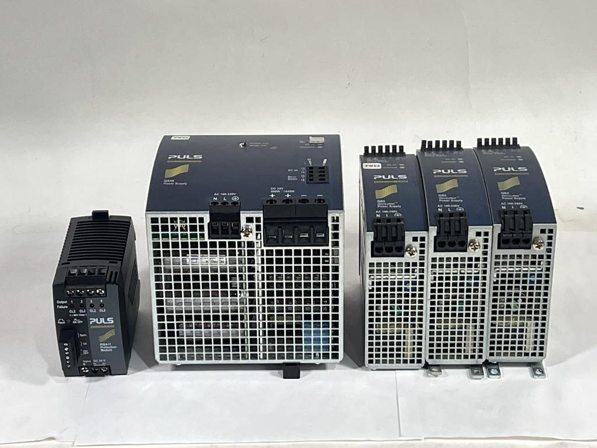 Used Lot of 5 PULS Dimension Series DIN Rail Power Supplies and Protection Module