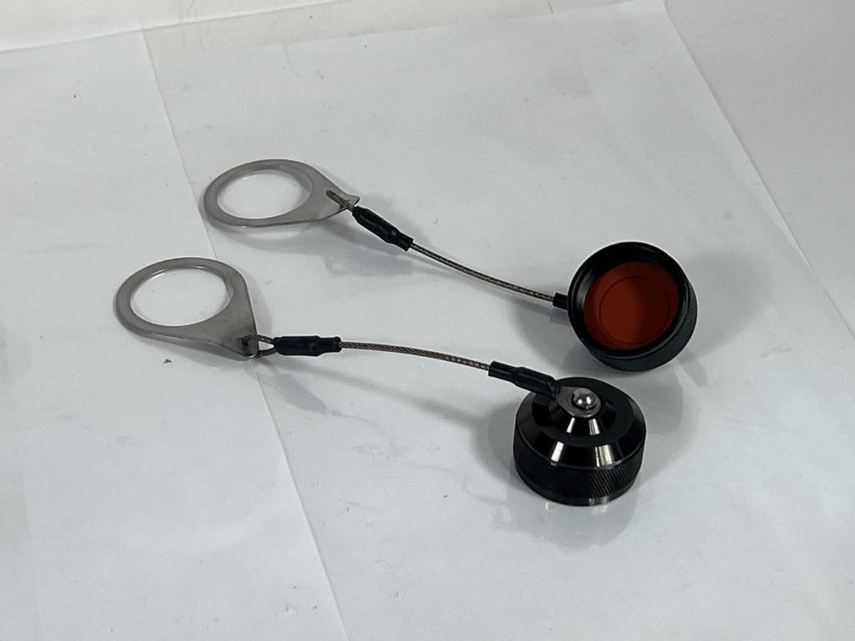 Used Lot of 13 Pieces: L-Com R-Jack ECSK2109U00 Cat6, Ruggedized Jam-nut, Electroless Nickel finish with Grounding Shield and Dust Cap