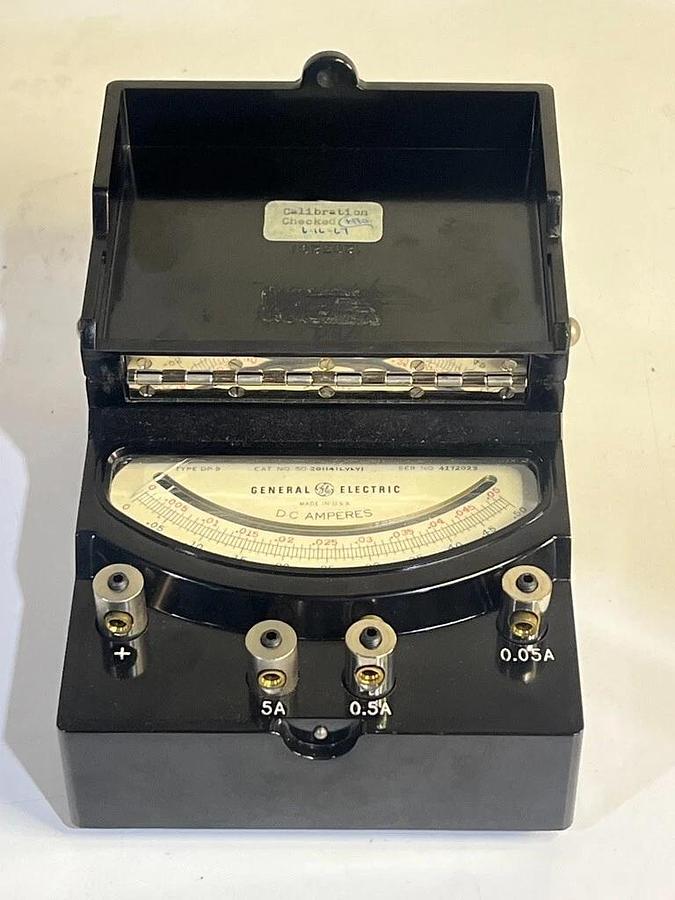 Used Lot of 2 Each: Vintage General Electric DP-9 DC Ammeter - Analog Current Meters
