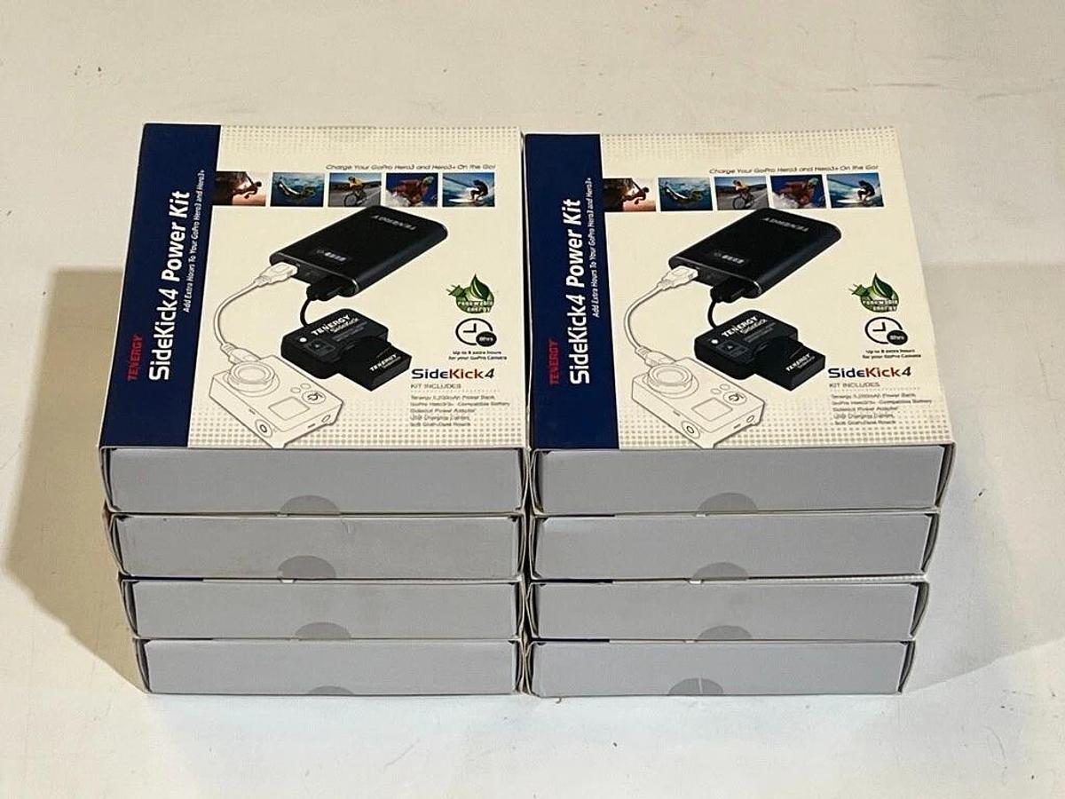 Lot of 8 Tenergy 59026 SideKick4 Power Kit USB Power Pack + GoPro Accessories