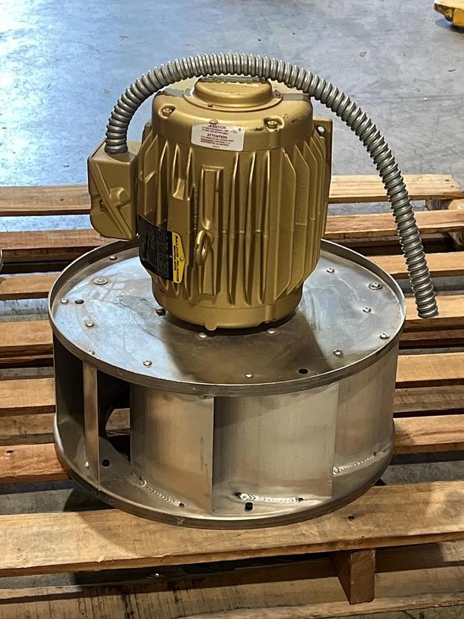 Used Baldor Reliance 06K111W356G5 230/460 VAC 3PH - 3HP Fan Motor - Usable at 208V