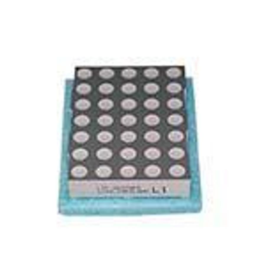 Used Numeric LED Display Module, 5X7 Array, 35 LED, Super Red 2.0" Gray face, White Segments, Low power, Anode Column, Cathode Row ES6767