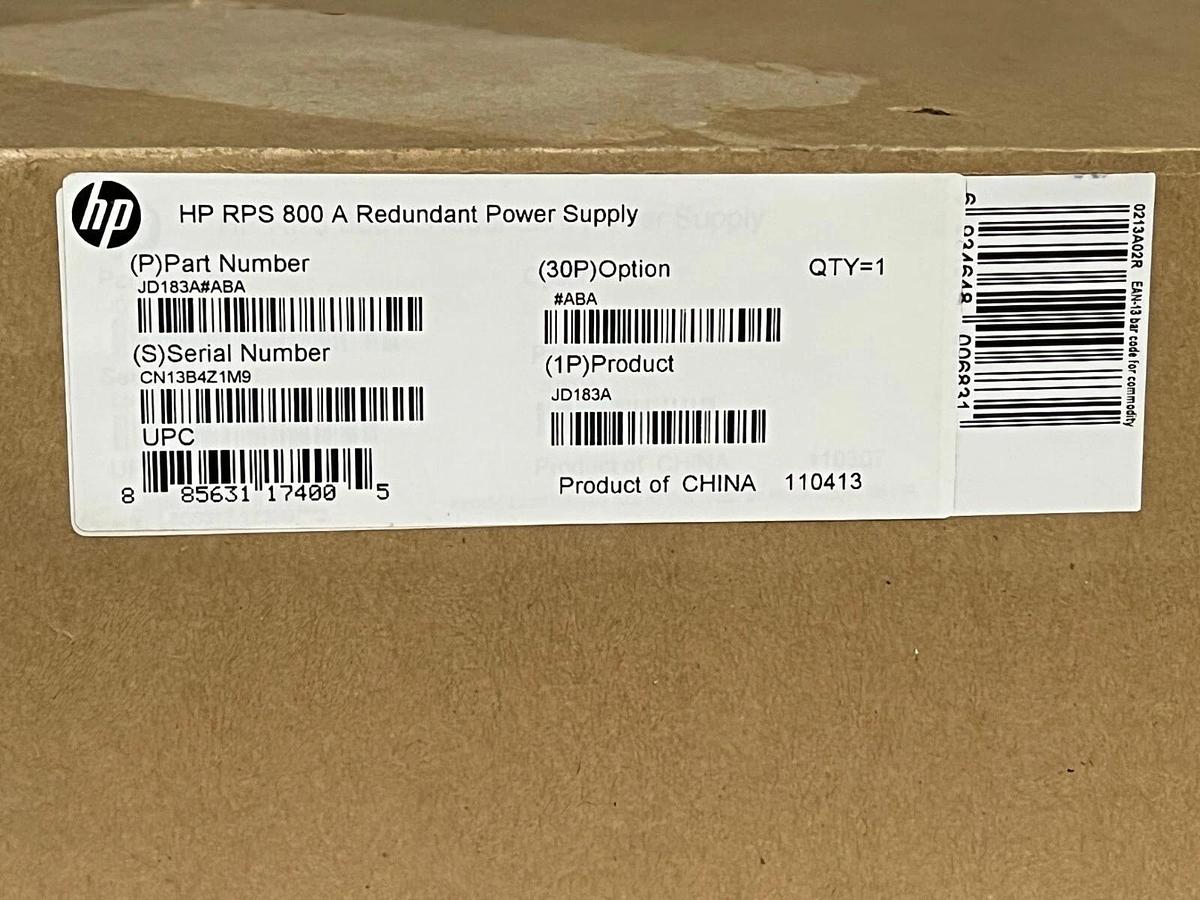 Used H3C RPS800-A Redundant Power Supply - HP JD183A AC-RPS-800-A