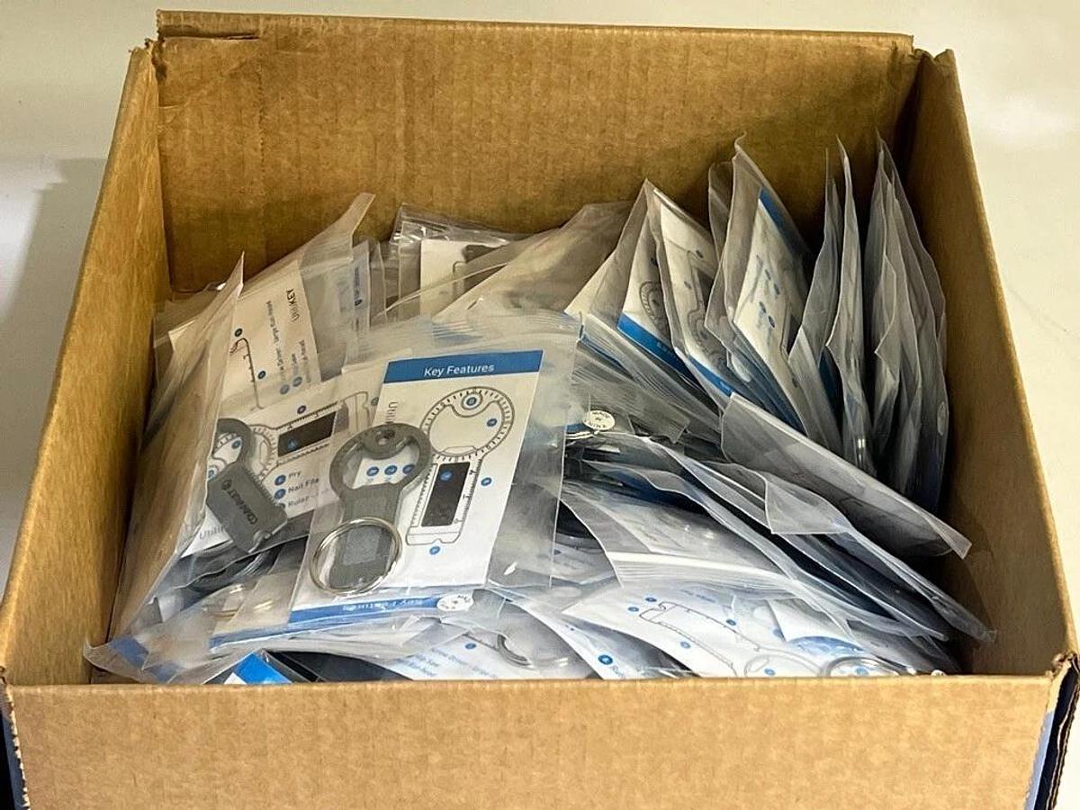 Used Lot of 100 UtiliKEY Multipurpose 10-in-1 Tool Keychains Commvault Branded Promo