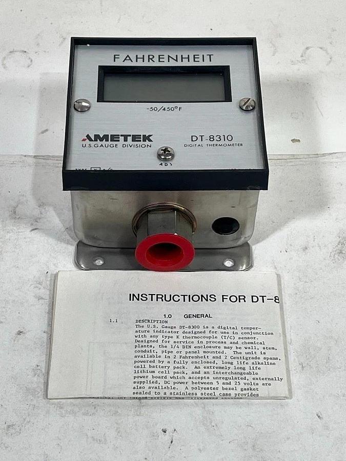 Ametek DT-8300 Digital Thermometer DT-8310 Fahrenheit -50/450