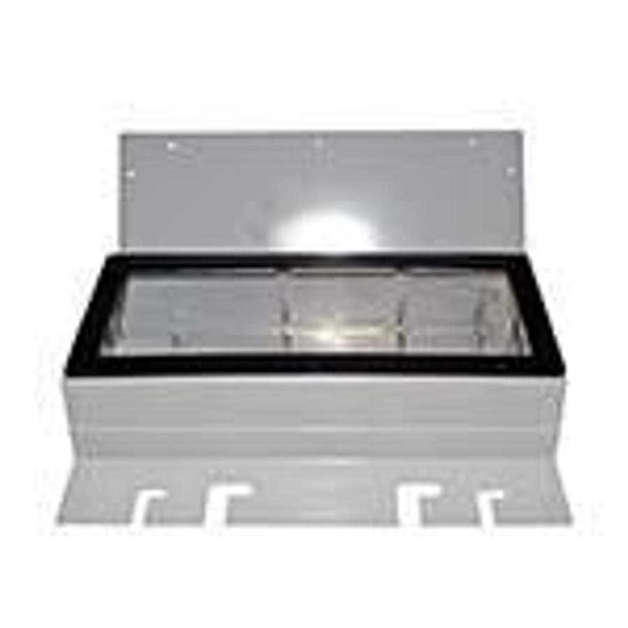 Used Enclosure (painted metal) with rubber gasket with external ground stud, 10.25"x 5" x 2-5/16" ES6931