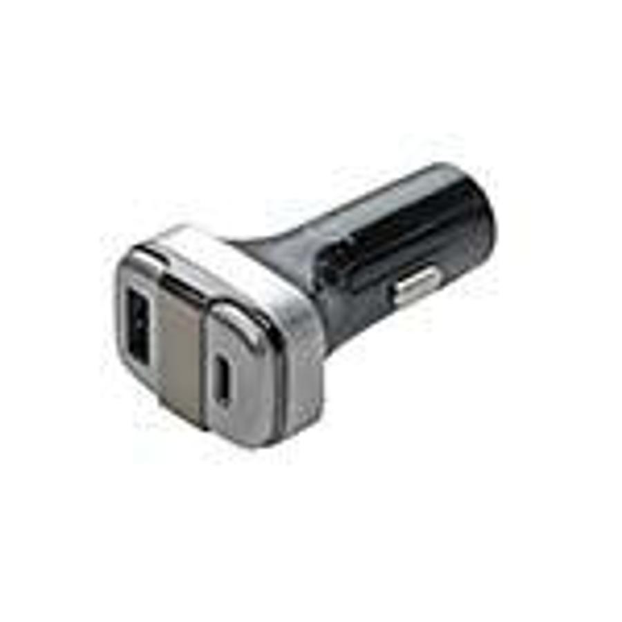 Used RapidFast 2-port USB-A/USB-C Car charger Silver (5V, 9V, 12V, 14.5V) QC 3.0 ES7489