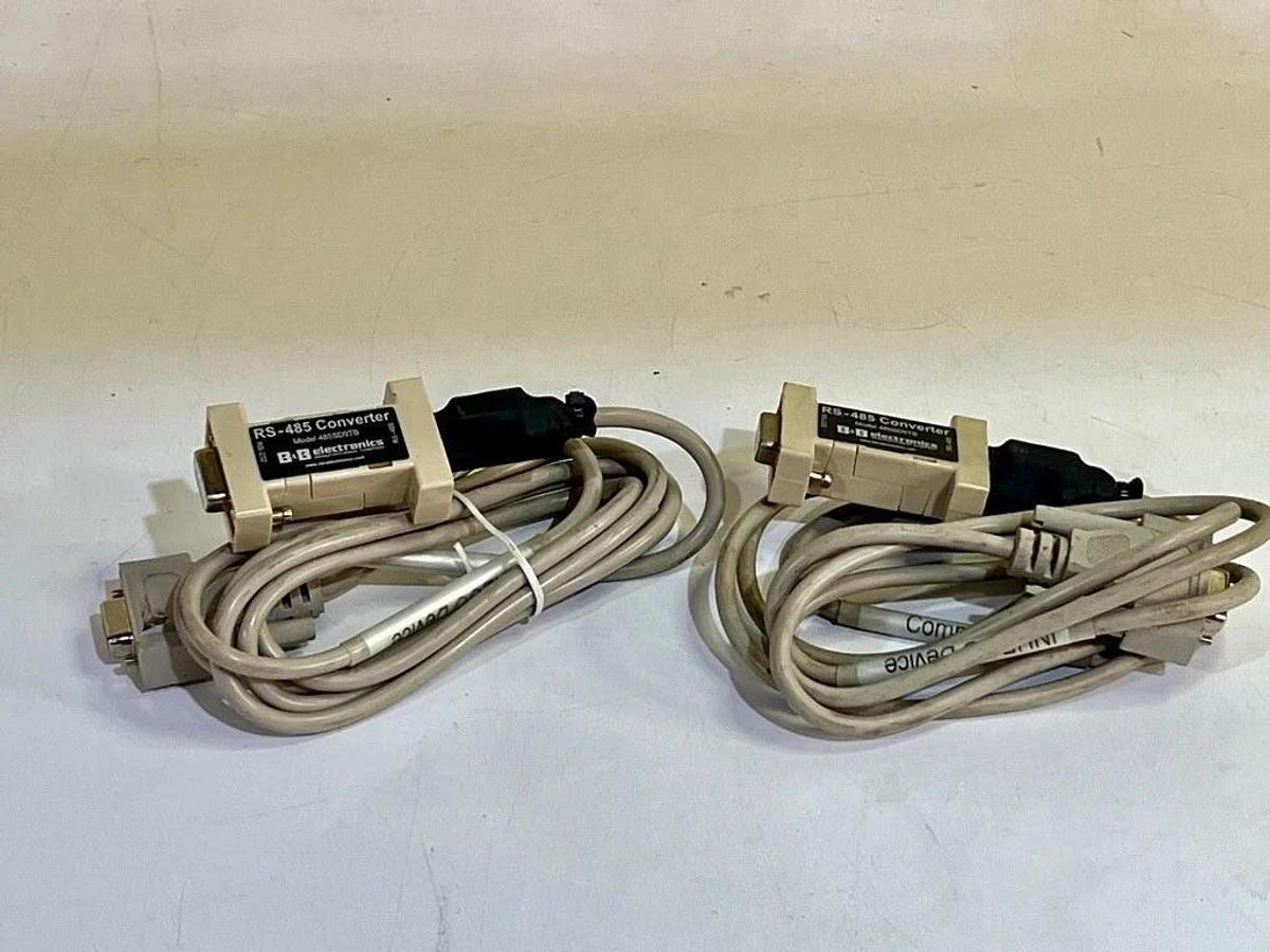 Used Lot of 2 B&B Electronics 485SD9TB RS-232 to RS-485 Converter Cables