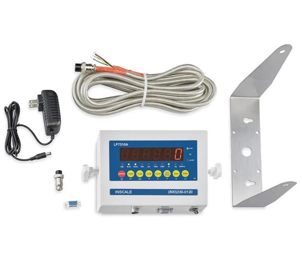 Used Uline H-9672 5' x 5' Floor Scale with H-1609 Ramp and LP7510A Display Indicator