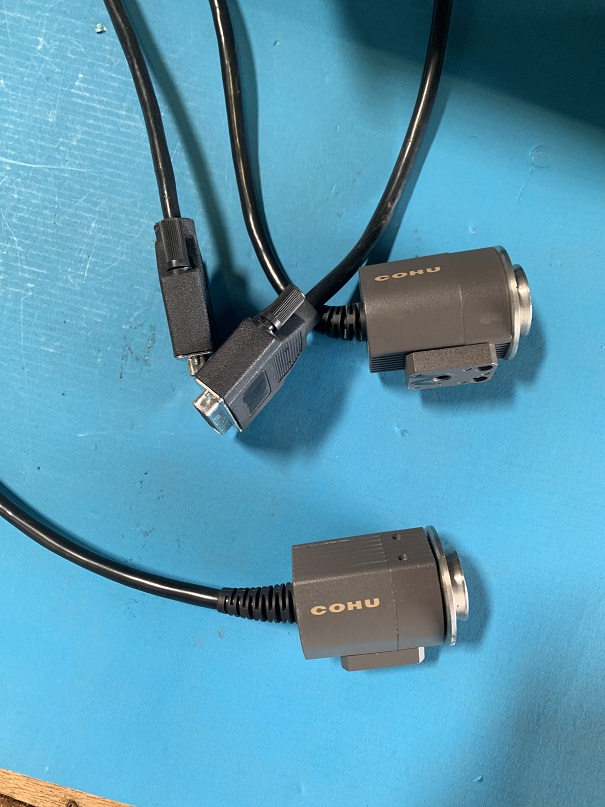 Used Biorad Microscope Objective Assembly with Two Cameras Quaester Q7