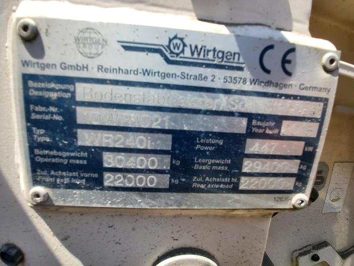 Used Wirtgen 240i soil stabilizer