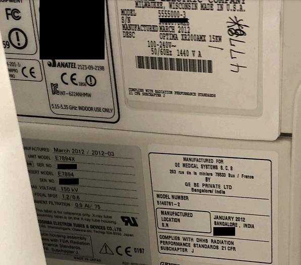 Used 2012 GE Optima XR200amx