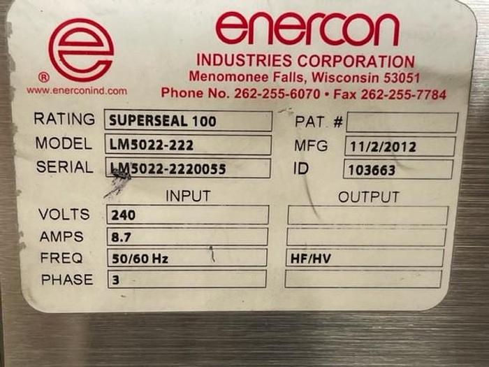 Used Enercon Super Seal 400 Induction Cap Sealer