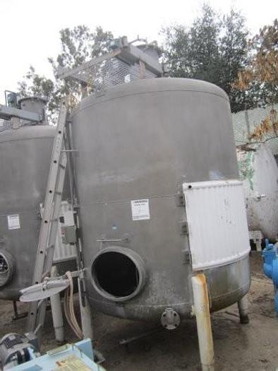 Used Tank, 1,250 Gallon, S/st, Jkt, Agit, 6' X 6', DT/DB #S738660