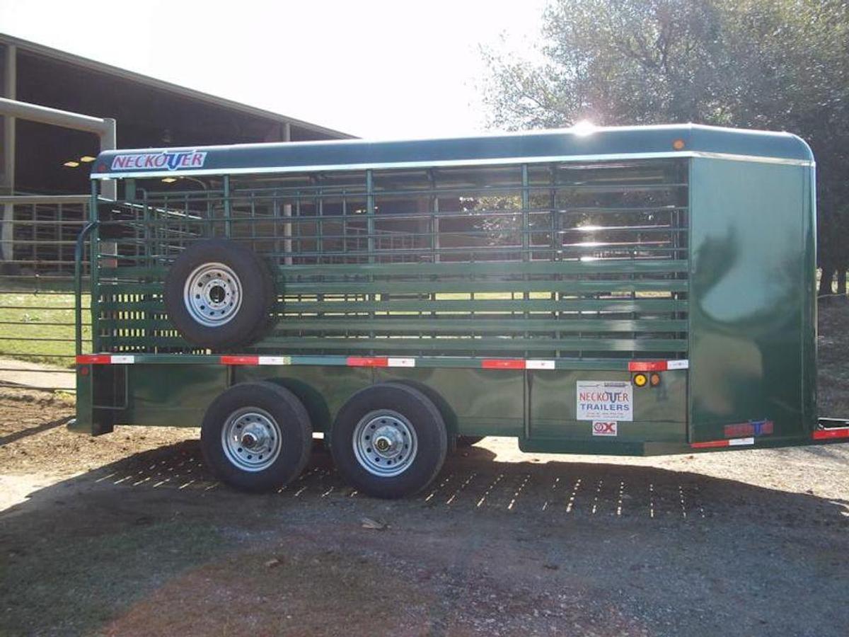 Neckover Bumper Pull Livestock Trailer 16’ x 6’ Double Axle