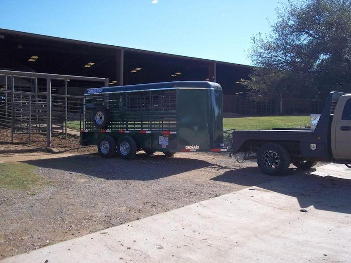 Neckover Bumper Pull Livestock Trailer 16’ x 5' Double Axle