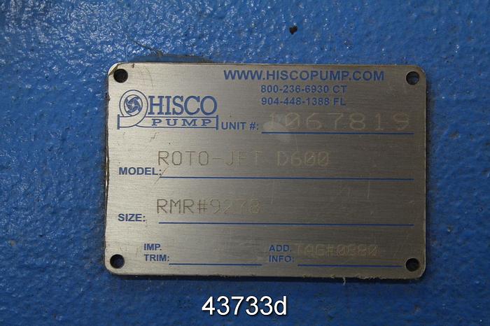 Used Rotojet Pump D600 2x2 High Pressure Pump #43733