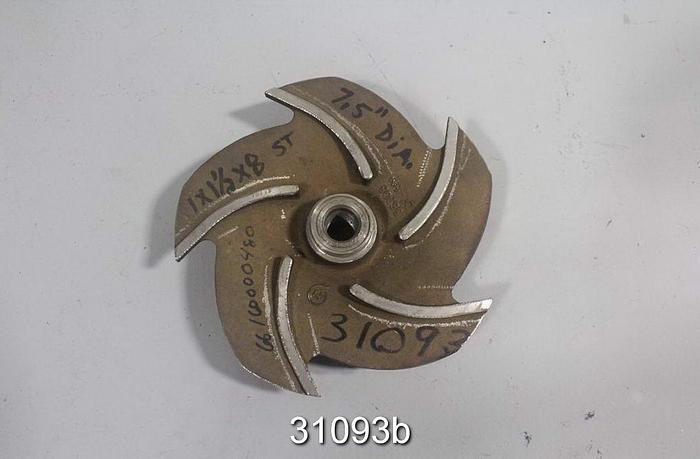 Used Goulds 3196 ST 1x1.5x8 5 Vane Pump Impeller #31093