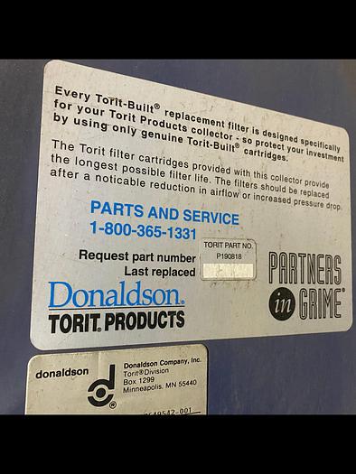 Used TORIT (On Hold) DONALSON DUST COLLECTOR