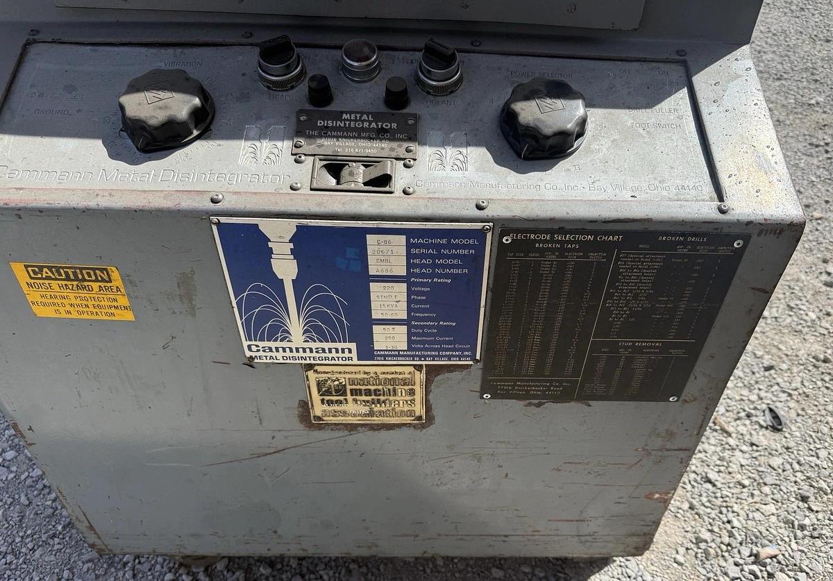 Used Cammann c-30 Metal (tap) Disintegrator
