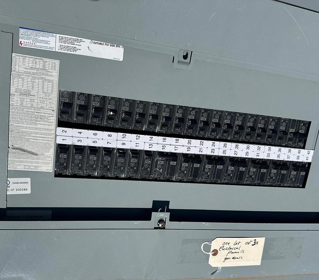 Used GE A-Series II Pro-Stock AQU3422RCX AXB4 3-Phase Type A PanelBoard