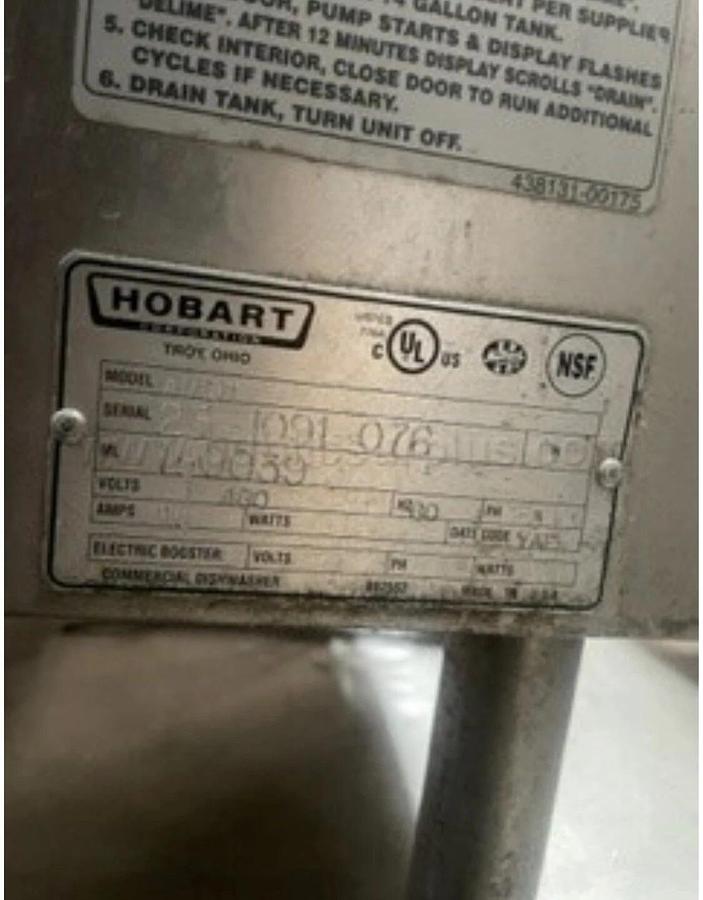 Used HOBART AM15T Single Rack Electric High Temp Dishwasher - 208/240, 480v -Reno,NV